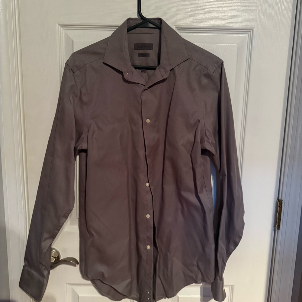 Calvin Klein Men's Charcoal Dress Shirt